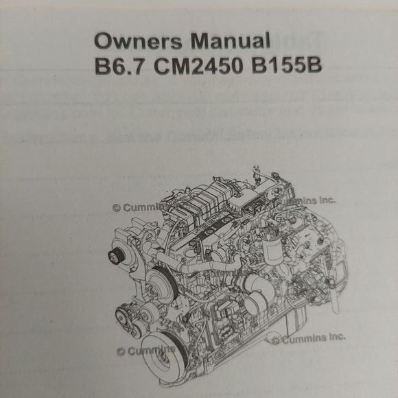 Cummins Owner's Manual B6.7 CM2450 B155B 2020 Edition Engine Maintenance Parts - Picture 3 of 16